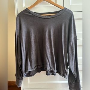 Aerie Boyfriend Long Sleeve Cropped T-Shirt